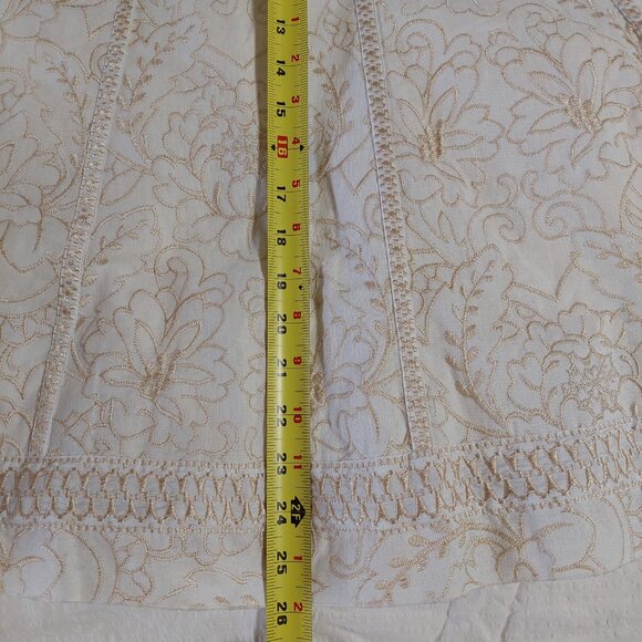 Nygård Collection A-Line Skirt Size 14P Exquisite Gold Embroidered Detail - Picture 7 of 7